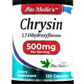 FITO MEDIC'S - Chrysin - 500mg- with - Passion Flower - 120 Capsules, Ultra high Absorption s.