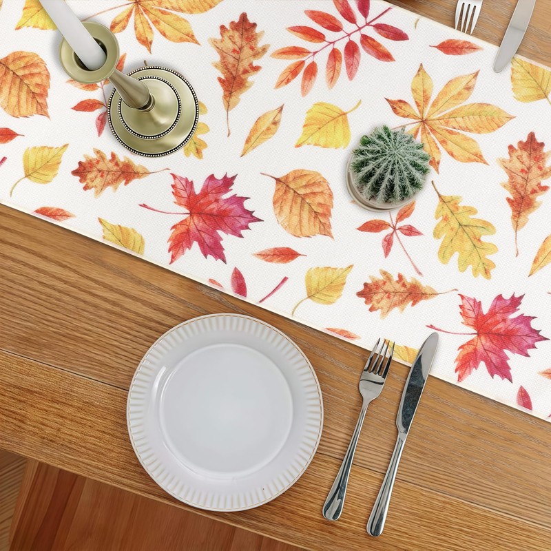 OWENIE Fall Table Runner for Kitchen Dining Table, Thanksgiving Autumn