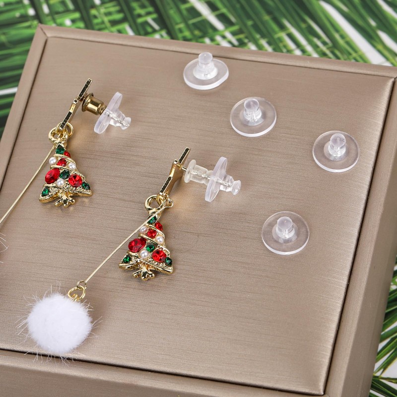 550 Pcs 6 Styles Clear Earring Backs, Earring Backs for
