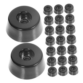 Operitacx 1 Satz Gummifüße Stuhlpolster Für Beine Griff Schneidebrettfüße rutschfest Anti-Slip Nonskid Geformt Stoßfänger Für Schneidebretter Schleudern Schwarz Rostfreier Stahl 30 Stück