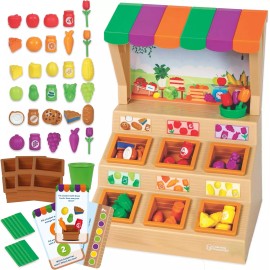 Learning Resources Mini Farmstand Sorting Play Food Set 63 Pieces New Toy Gift
