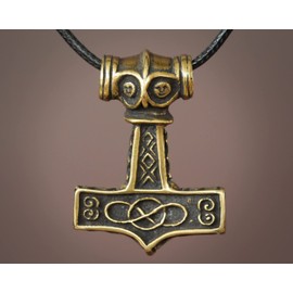 Baldur Jewelry - Thors Hammer Necklace Pendant - Mjölnir Viking Norse Thor Hammer Pendant Viking Jewelry - Thor Necklace - Thor Gifts for Men - Viking Necklace for Men
