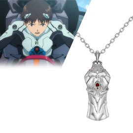 [Utreati] Evangelion Goods Necklace, Plug Suit Necklace (01 Shinji Anchor), Silver Accessories, Women's, Birthday, Anniversary, Gift