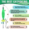 Catfish-Rig-for-Bank-Fishing-Catfishing-Tackle-Floats-with-Rattler-Santee Cooper Rig Equipment(Green-2.5 inch)