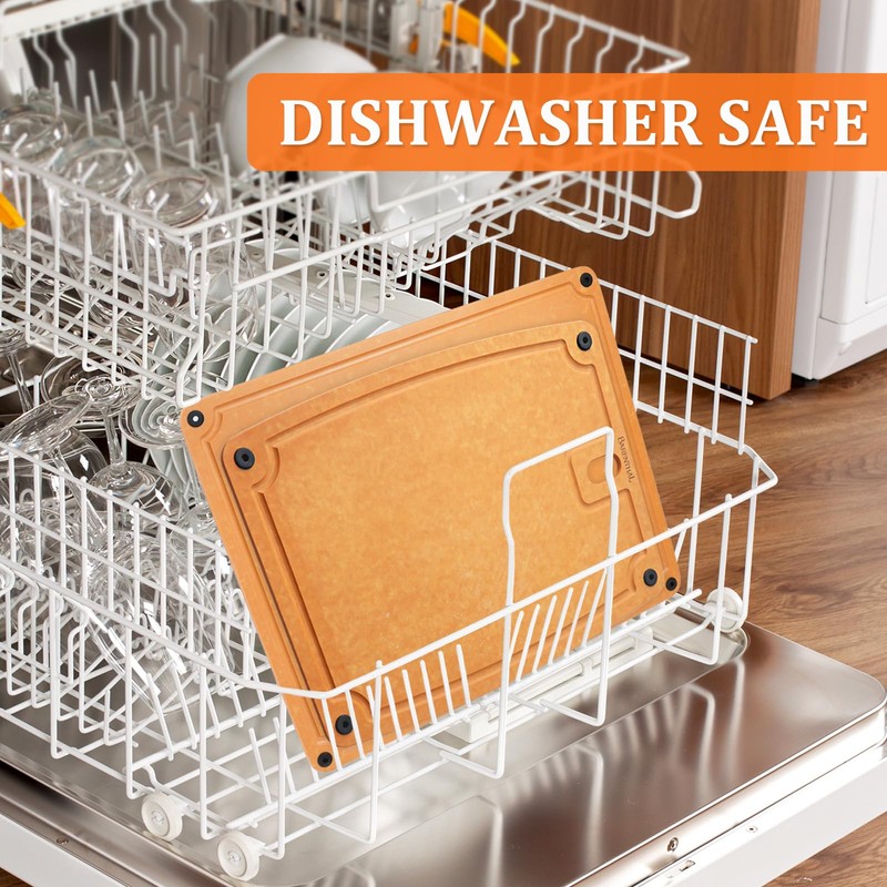 Barenthal Large Cutting Boards for Kitchen Dishwasher - 2PC Cutting