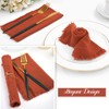 24 Pack Terracotta Cloth Napkins, 16x16 Inches Handmade Dinner Linen