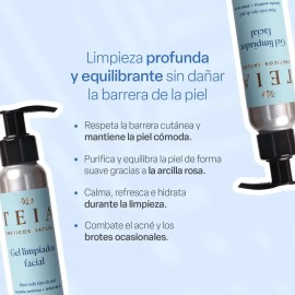 Gel Limpiador Facial, Fórmula 99.48% Natural, Con Centella Asiática Y Árbol De Té, 110 Ml Teia Cosméticos