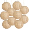 10Pcs 10" Boho Classroom Decor, Hanging Print Burlap Paper Lanterns