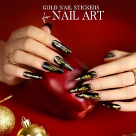 Teenitor 50 Sheets Christmas Nail Stickers for Nail Art, Snowflake Nail Stickers for Kids Women, Christmas Nail Decals for Holiday Winter, 3D Self Adhesive Snowflake Nail Decals for Little Girls