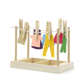 Kiddison Montessori Clothesline Activity Set – Practical Life Preliminary Exercise for Casa (Age 3+)