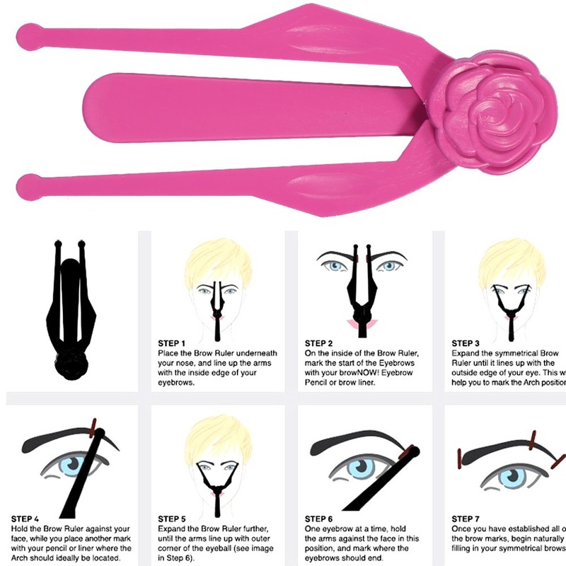1PC Permanent Symmetrical Measuring Eyebrow Measuring Tool