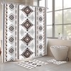 4PCS Western Aztec Shower Curtain Set Abstract Bathroom Set with