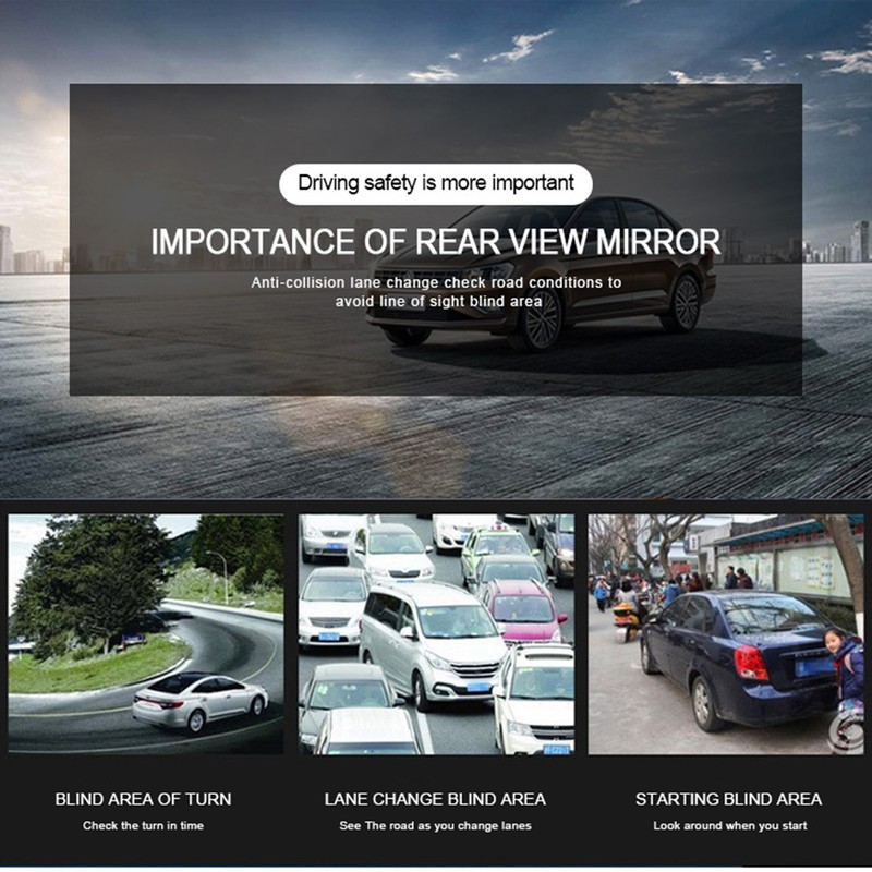 Blind Spot Mirrors 2pcs Frameless Convex Rear View Mirrors 360