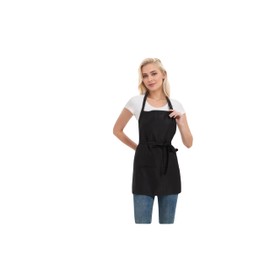 Corfully Adjustable Waterproof Aprons with 3 Pockets for Men Women, server Apron for Kitchen Cooking Gardening Restaurant, Black