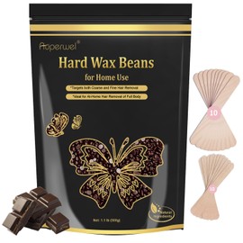 Hard Wax Beads for Hair Removal - 1.1lb/17.05oz Waxing Beads for Coarse Hair, Sensitive Skin, Brazilian Bikini,Underarms,Face,Body - Wax Beans Bulk with 20 Wax Sticks At Home Waxing Kit(Strawberry)