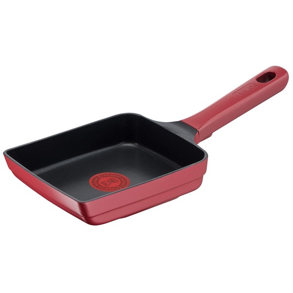 Tefal G61018 Egg Potter, 5.5 x 7.1 inches (14 x 18 cm), Compatible with Gas Fire, IH Rouge Unlimited Egg Roaster, Non-Stick Red,
