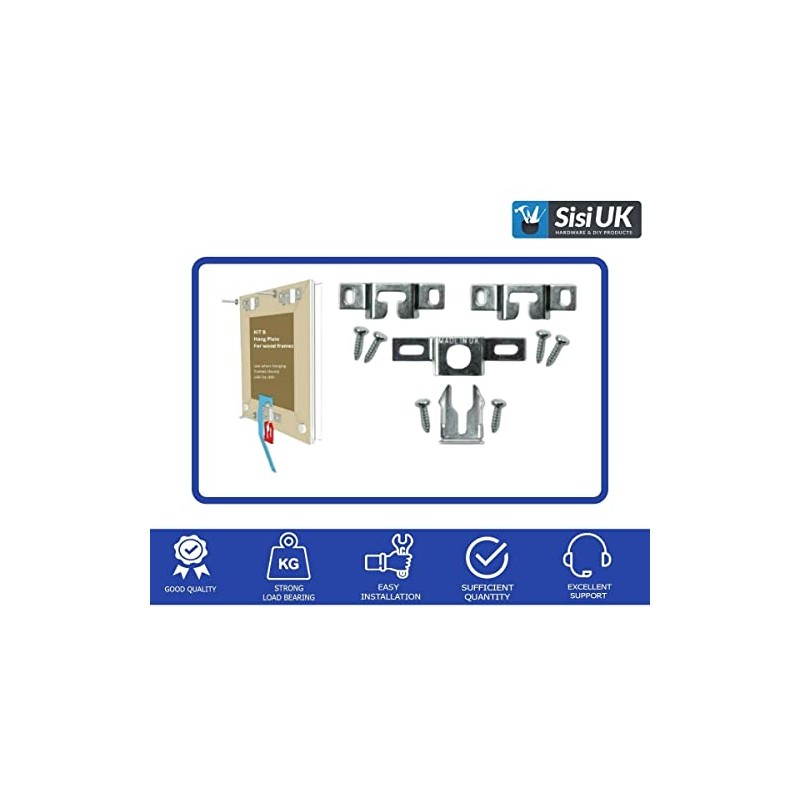 Anti Theft Security Picture Hangers Kit Spring Lock Quick Release