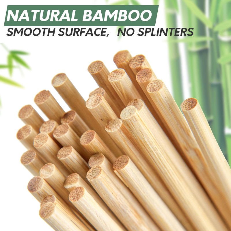 1000 PCS 12 inch Bamboo Skewers, Φ=4 mm - Natural