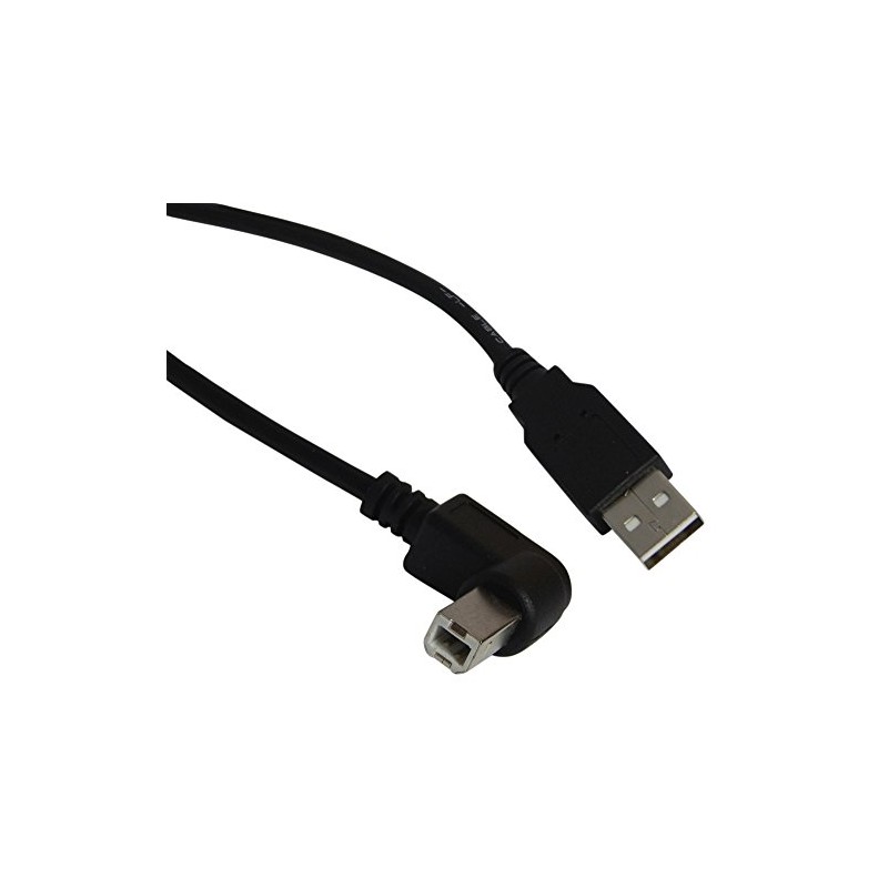 YCS basics 18 inch USB 2.0 Right Angle Printer/Scanner Cable