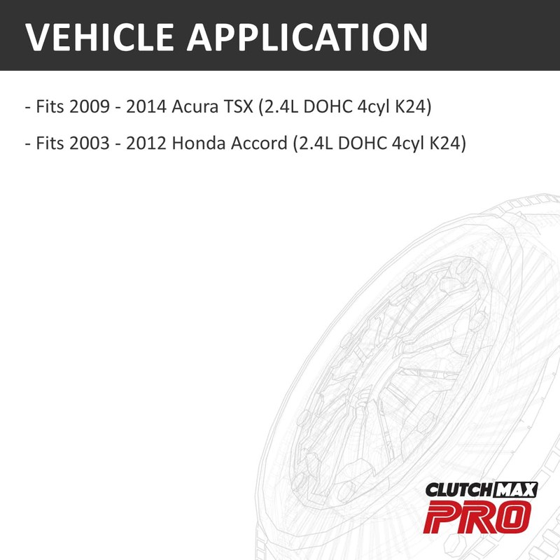 ClutchMaxPRO Heavy Duty OEM Clutch Kit Compatible with 2009-2014 Acura