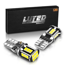 LUYED 912 921 LED Bulbs Xenon White High Power W16W T15 906 3020 18-SMD LED Replacement Bulbs Compatible With Truck 3rd/Third Brake Lamp Cargo Illumination Lights 1000 Lumens, Pack of 2