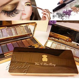 9 Colors Diamond Bright Colorful Makeup Eye Shadow Palette Set Flash Glitter Eyeshadow kit with Brush (Shade 2)