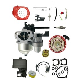 YAMAKATO Tune Up Parts Kit for Honda GX 120 160 200 4.0 5.5 6.5 hp Small Engine, Replacement Carburetor Air Filter Assembly Pull Cord Recoil Starter Plastic Pawl 28400-ZH8-13YA