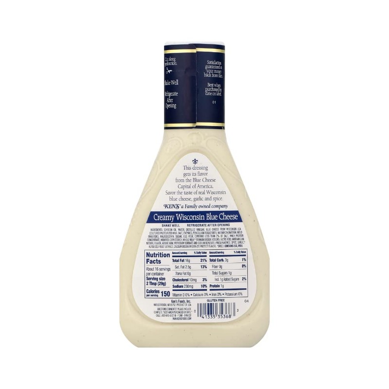 Ken's Steak House Creamy Wisconsin Blue Cheese Dressing 16 Fl