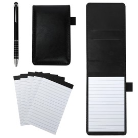 Office Supplies,Pocket Notebook,Office Accessories,Small Notebook,Small Notebooks Pocket Size,5 Pcs Small Notepad,Pocket Notebook with Pen,Mini Notebooks,Police Notebook,Leather Notebook Reporters A7