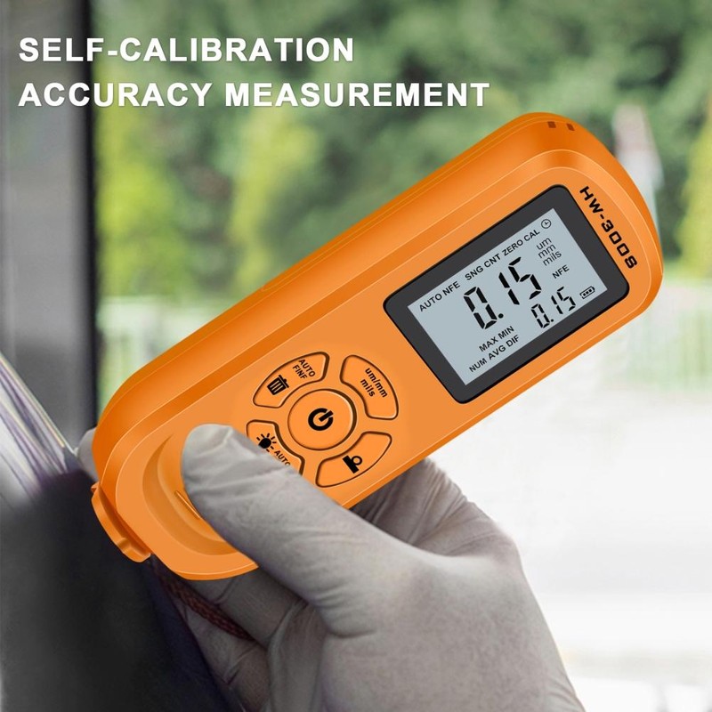 HW 300S Car Paint Film Thickness Gauge with Backlight Large