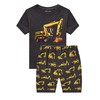 Family Feeling Baby Boys Excavator Pajamas Short Sets 100% Cotton