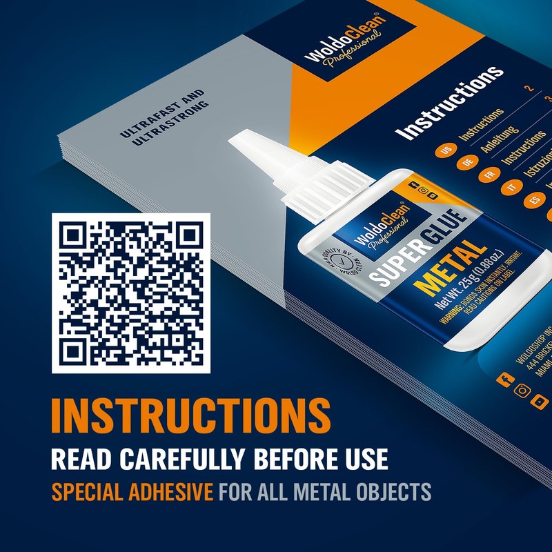 Super Glue Metal 25g Extra Strong superglue - for Stainless