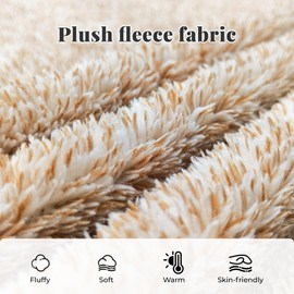 HEARTNICE Womens Hooded Plush Robes Soft Warm Long Bathrobe for Women Fluffy Winter Loungewear (Brown Mel.,S/M)