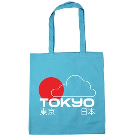 Hippowarehouse Tokyo Sun and Cloud Tote Shopping Gym Beach Bag 42cm x38cm, 10 litres