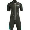 Cressi Lido 2 mm Lady Short Sleeves Short Wetsuits, Black/Aquamarine,