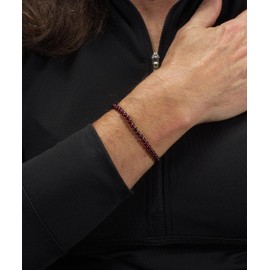 Cherry Tree Collection - Small, Medium, Large Sizes - Gemstone Beaded Bracelets For Women and Men - 4mm Round Beads (Red Garnet - Medium)