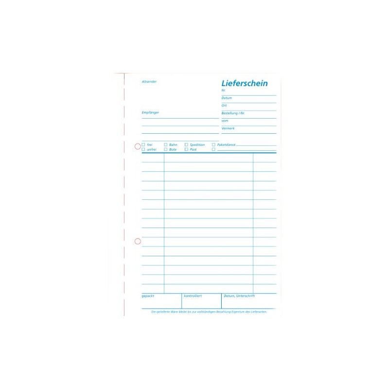 5 Star Delivery Notes DIN A5 Portrait 3x 40 Sheets