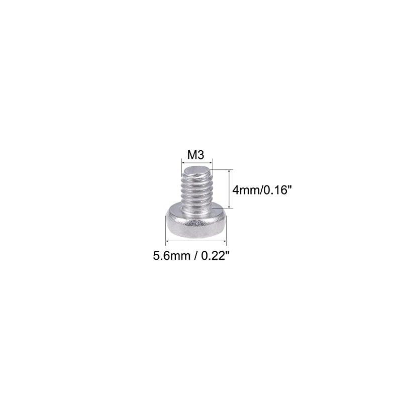 sourcing map Machine Screws Plate Phillips Head Screws Bolts M3