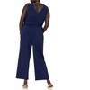The Drop Women's @caralynmirand Sleeveless Wrap Jumpsuit, Navy, XXS