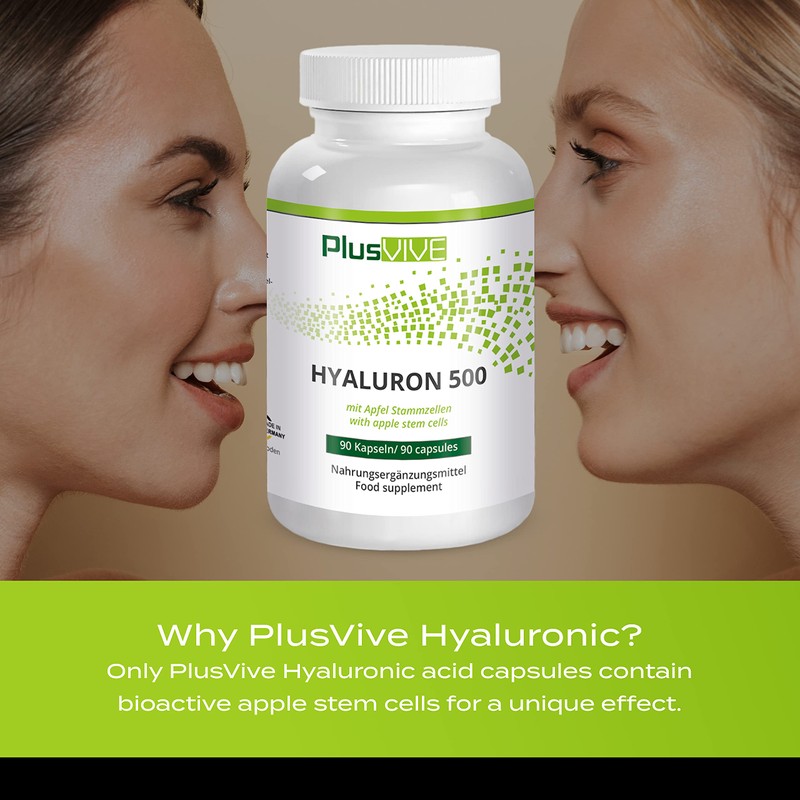 Plusvive Hyaluronic Acid with Apple Stem Cells, (500 mg)