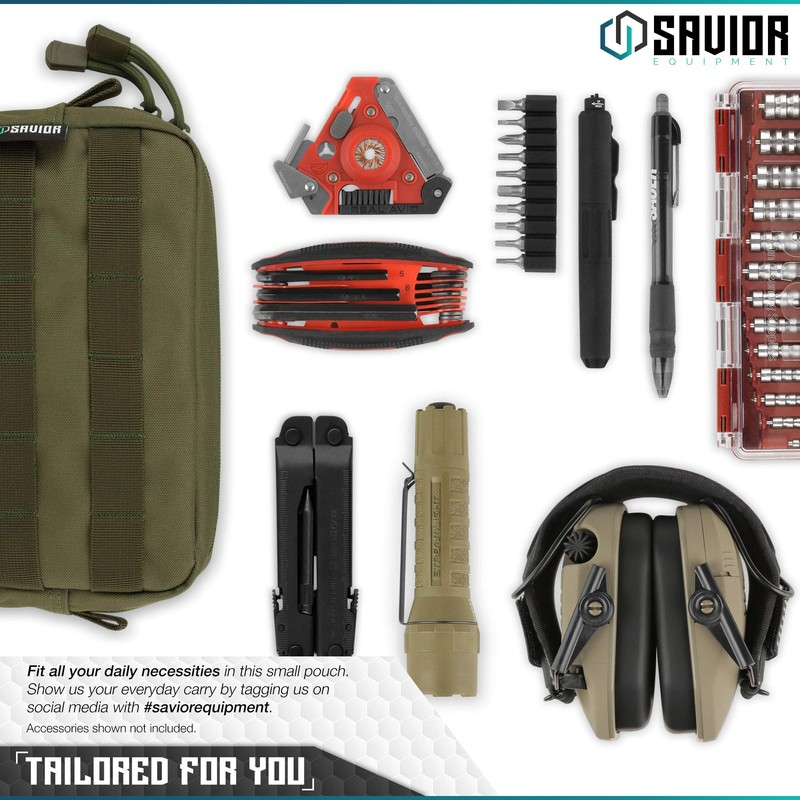 Savior Equipment Horizontal Multi-Purpose Tactical MOLLE EDC Pouch Versatile Utility