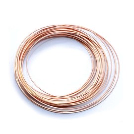 99.5% Pure Copper Wire Round Bare Copper Wire 12 Gauge Jewelry Making Beading Flower Craft Wire (Length 15 Feet)