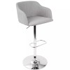 LumiSource Daniella Adjustable Barstool/Swivel, Light Grey - BS-DNLLALGY
