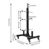 Dumbbell Rack Tree, Heavy Duty Vertical Plate Rack with Wheels,