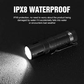 Vastlite Minima Bow LEP Flashlight Portable - 280 Lumens,Range of 2460 feet 3 Modes LEP Flashlight With Flash,High Brightness,Long Range,and high Collimation Characteristics(with Battery)(Black)
