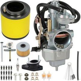 Recon 250 Carburetor Compatible with TRX 250 Fourtrax TRX250 TRX250TE TRX250TM TRX250EX TRX250ES TRX250ER ATV Quad 4 Wheeler Parts Accessories with Fuel Tank Petcock Valve