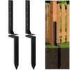 2 Pcs Fence Post Repair Kit, Heavy Duty Fence Post