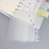 2 Pack A7 Binder Dividers 6 Tabs Clear Plastic Binder