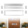 Mail Slot Matte Black,13Inch Stainless Steel Mail Slot Cover for