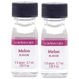 LorAnn Oils Super Strength Flavoring - Used For Candy Making, Flavoring, Baking, Hard Candy, & Flavor Oils - Bold, Natural Flavors 4X Stronger Than Extracts - Melon, Pack of 2, 0.125 fl oz